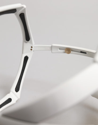 Dolce & Gabbana White Acetate Next Generation Mask Eyewear Sunglasses