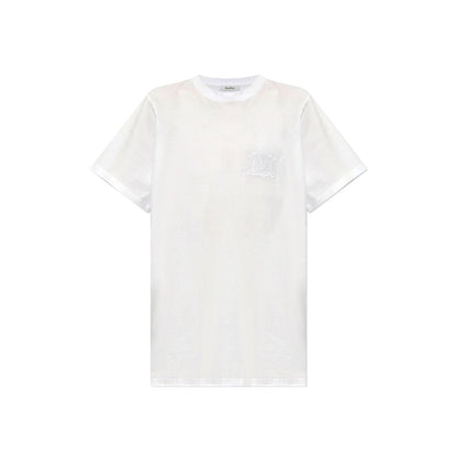 Max Mara Mango Logo Embroidered Cotton T-Shirt