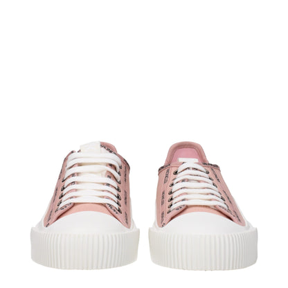 Moncler Pink Fabric Low Tops