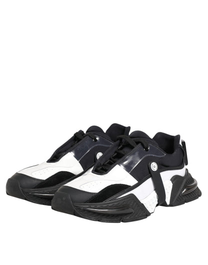 Dolce & Gabbana White Black Logo Airmaster Sneakers Shoes