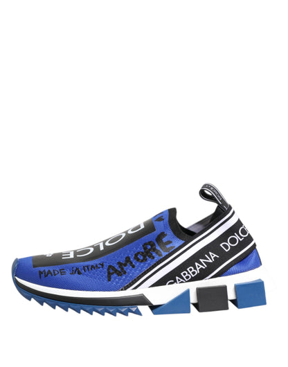Dolce & Gabbana Blue Logo Low Top Sorrento Sneakers Shoes
