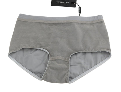 Dolce &amp; Gabbana Ropa interior de algodón elástico plateado brillante