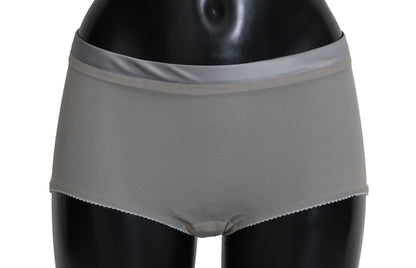 Dolce &amp; Gabbana Ropa interior de algodón elástico plateado brillante