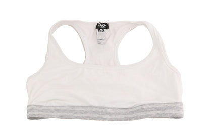 Dolce &amp; Gabbana Sujetador deportivo elástico blanco elegante