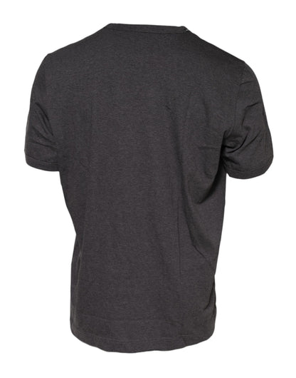 Dolce & Gabbana Dark Gray Crew Neck Short Sleeves T-shirt