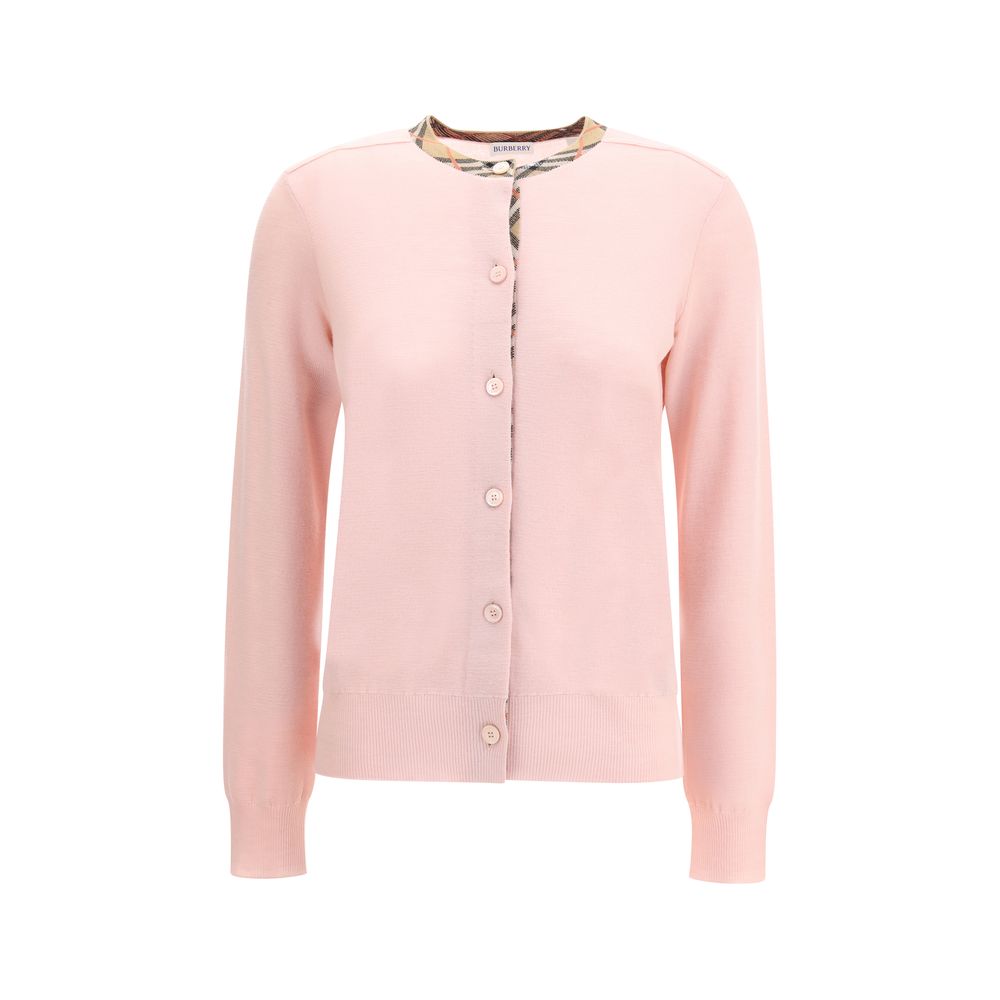 Burberry Check collar wool Cardigan