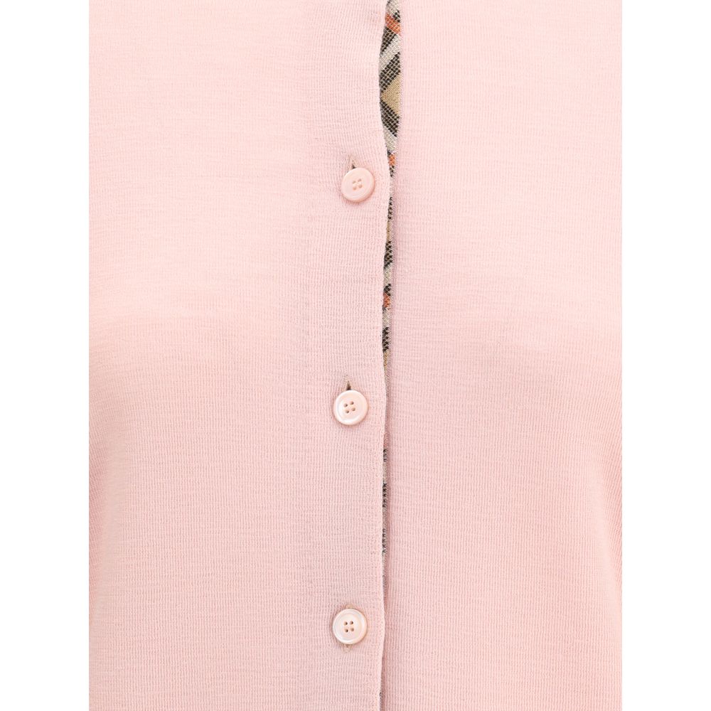 Burberry Check collar wool Cardigan