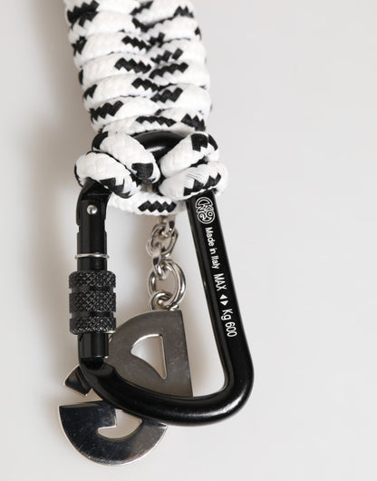 Dolce & Gabbana Multicolor Polyester Tape String DG Logo Keychain Keyring