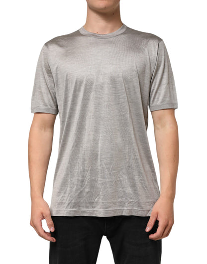 Dolce & Gabbana Beige Hazelnut Cotton Shortsleeve Shirt T-shirt