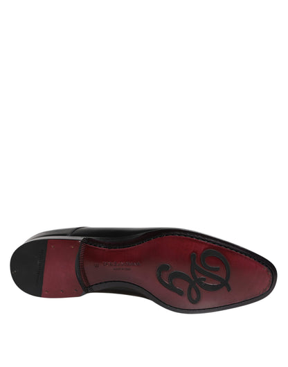 Dolce & Gabbana Men Dress Black Calfskin Leather Derby Shoes