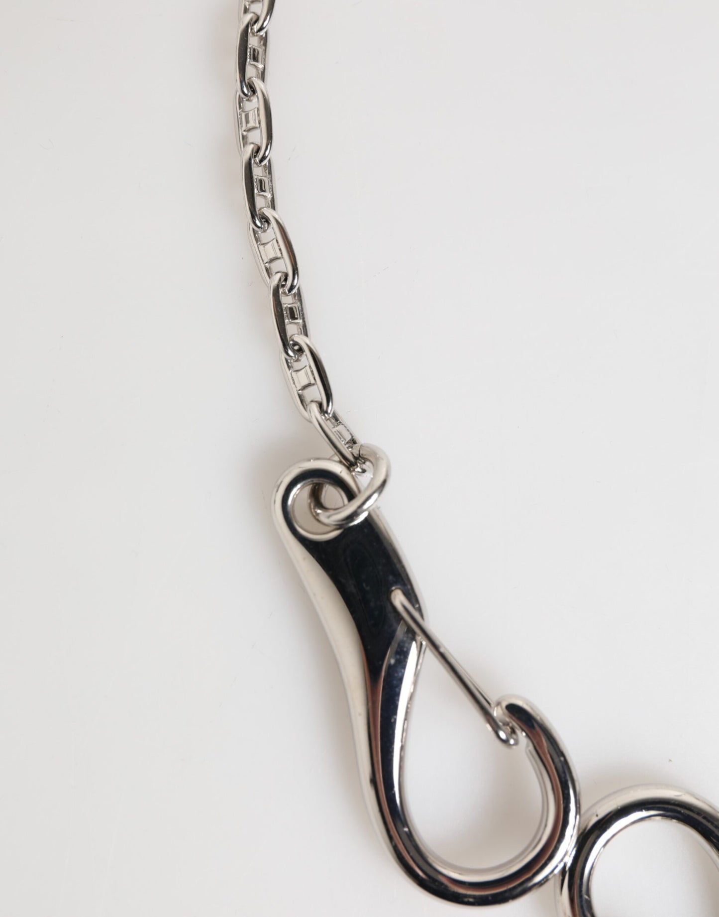 Dolce & Gabbana Silver DG Logo Key Holder Keychain Bag Charm Keyring