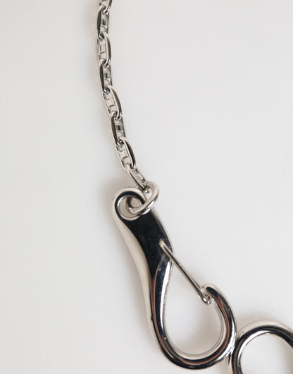 Dolce & Gabbana Silver DG Logo Key Holder Keychain Bag Charm Keyring