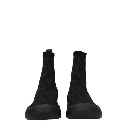 Valentino Garavani Black Fabric High Tops