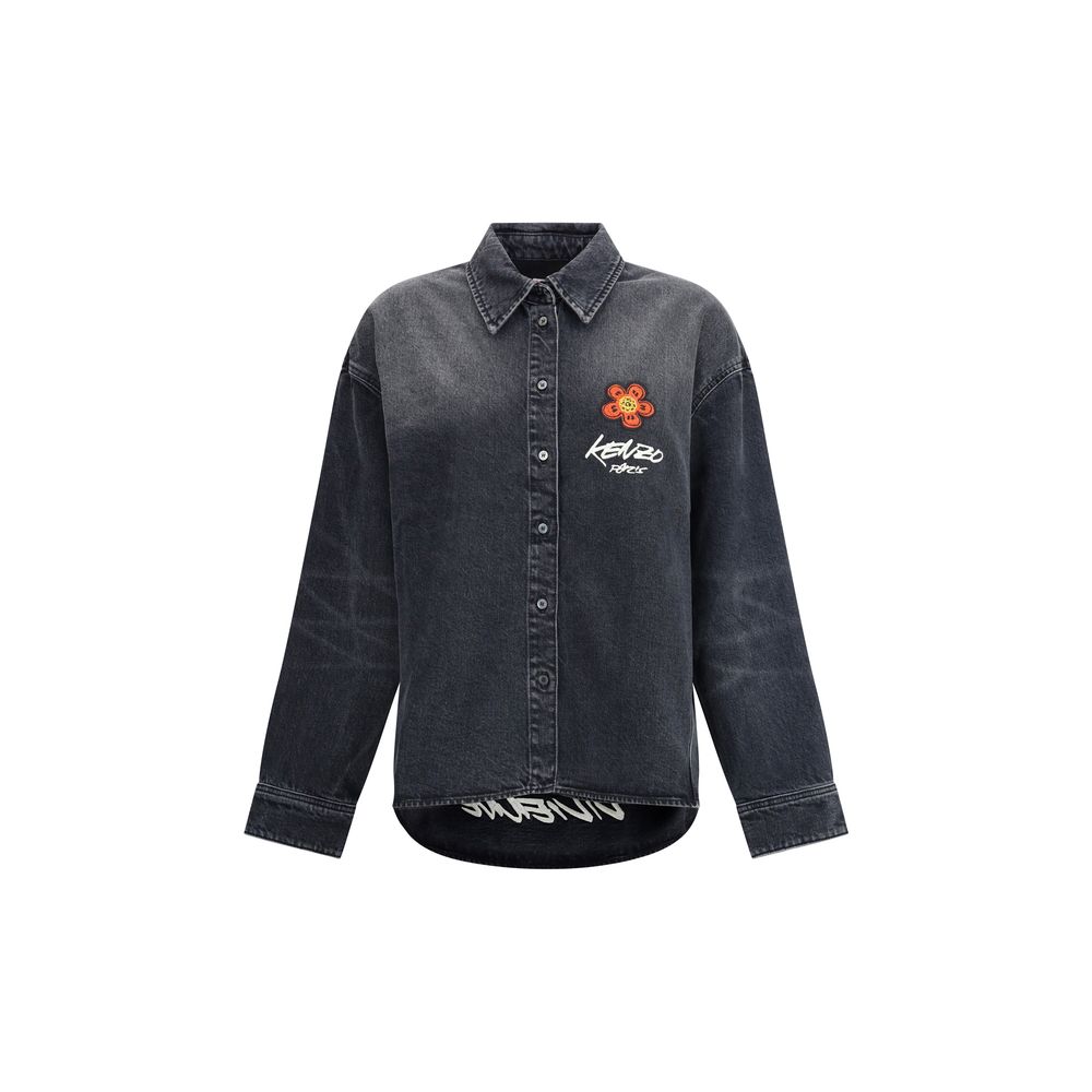 Kenzo x Futura Workwear embroidered japanese Denim Shirt
