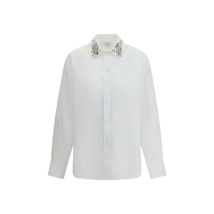 Alexander McQueen Long-sleeved Shirt with embellished collar