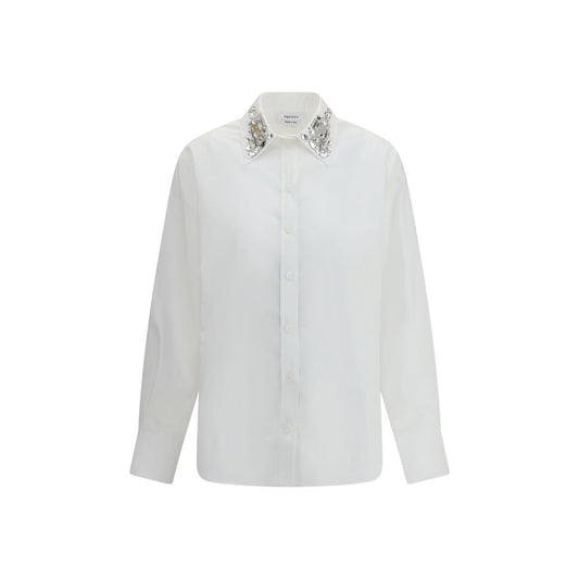 Alexander McQueen Long-sleeved Shirt with embellished collar