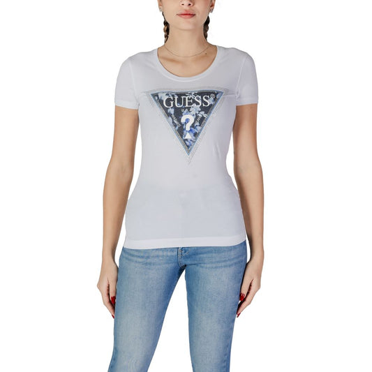 Guess White Cotton T-Shirt