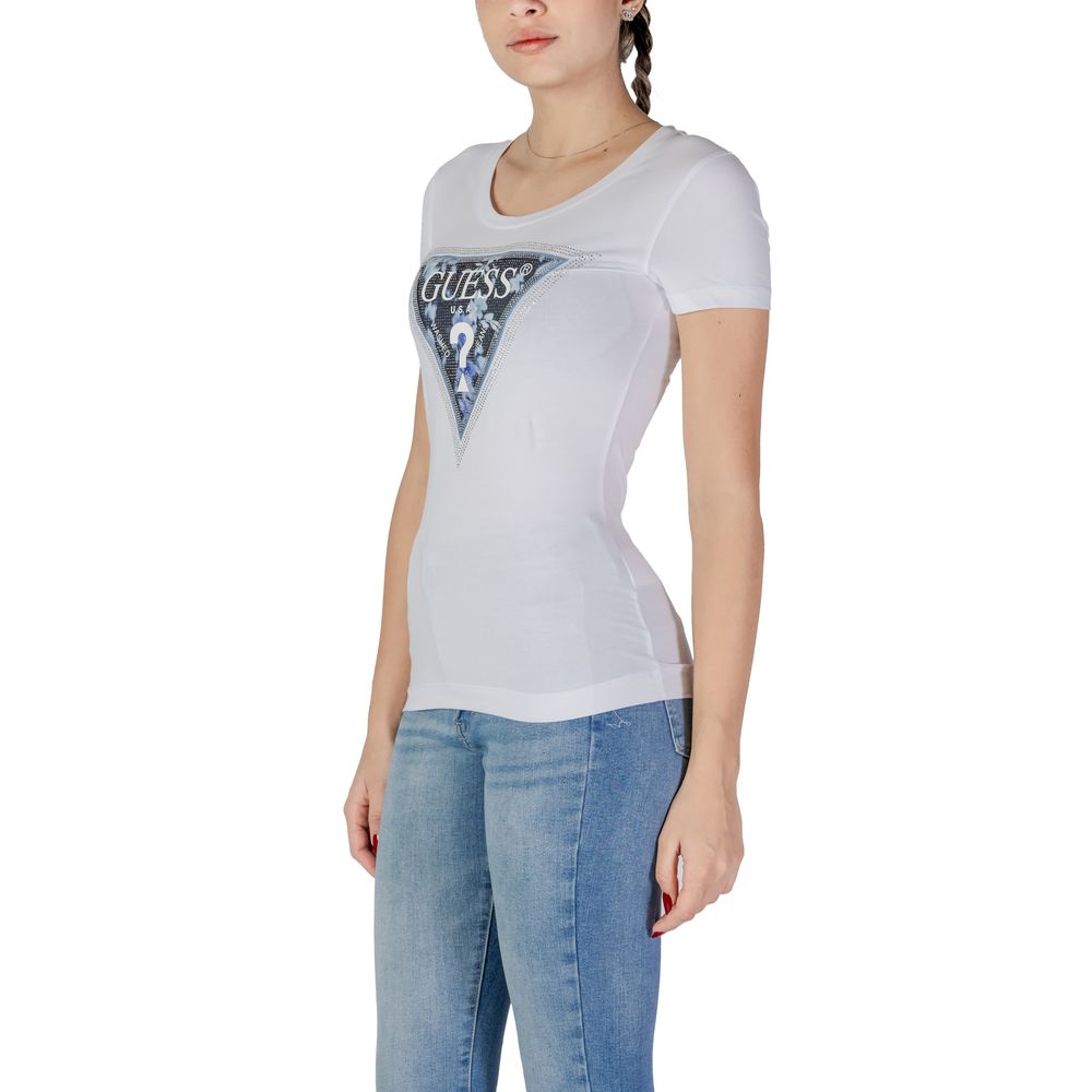 Guess White Cotton T-Shirt