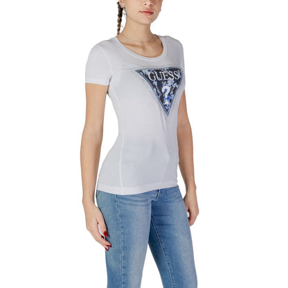 Guess White Cotton T-Shirt