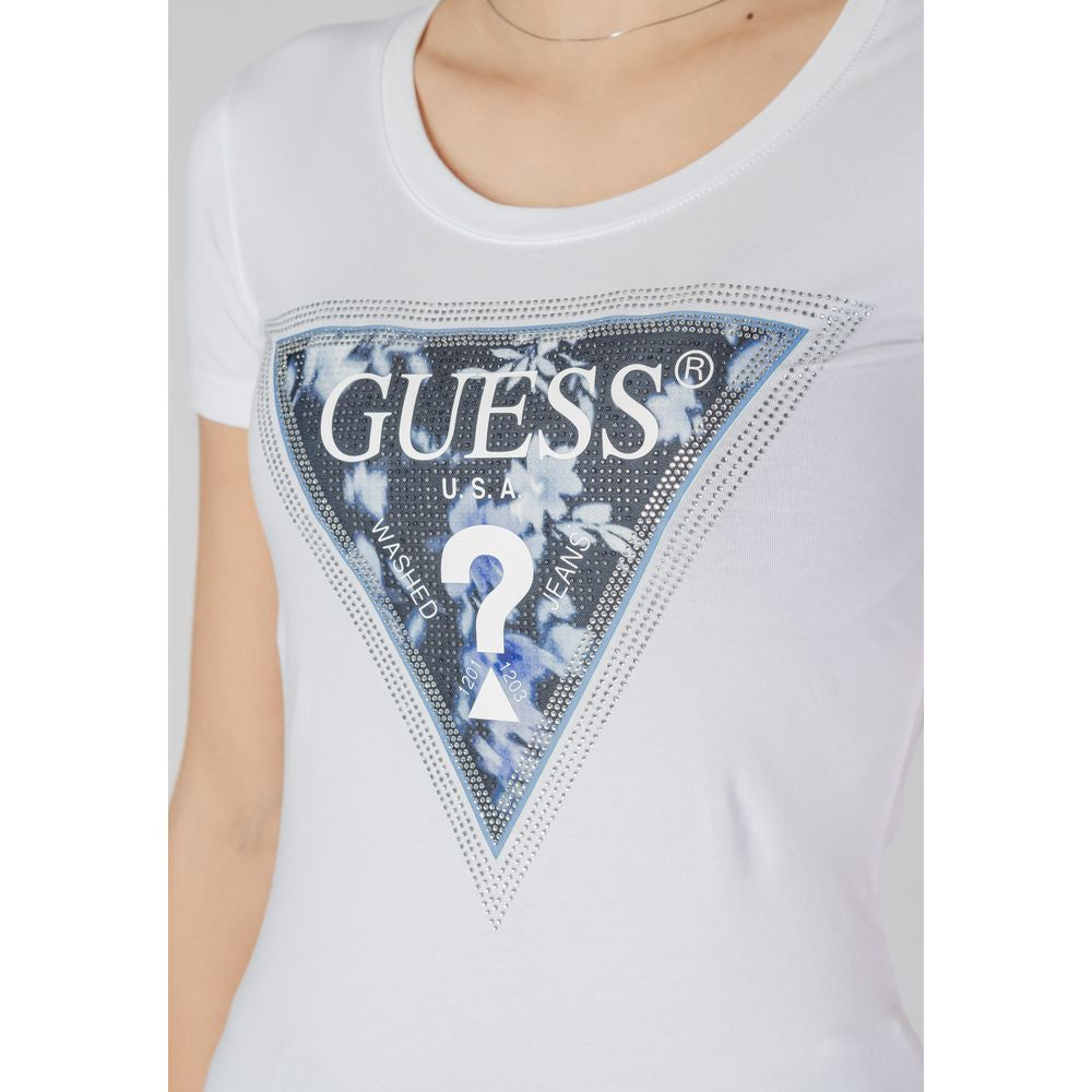 Guess White Cotton T-Shirt