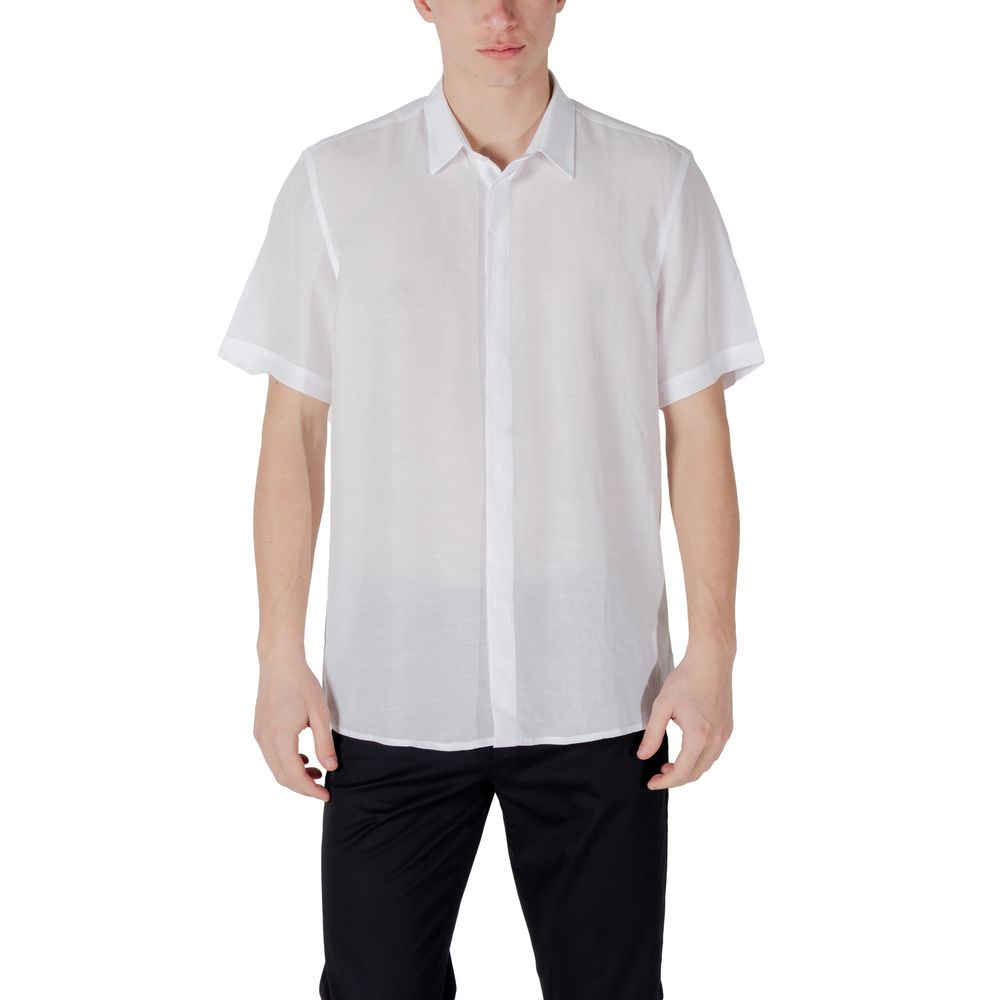 Antony Morato White Lyocell Shortsleeve