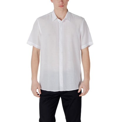Antony Morato White Lyocell Shortsleeve
