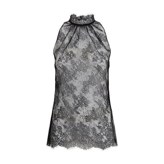 Alexander McQueen Sleeveless black Lace Top – IT42 | L par Alexander McQueen | Disponible sur Sandy Store ByNet