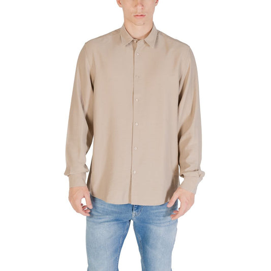 Antony Morato Beige Viscose Shirt – IT52 | XL par Antony Morato | Disponible sur Sandy Store ByNet