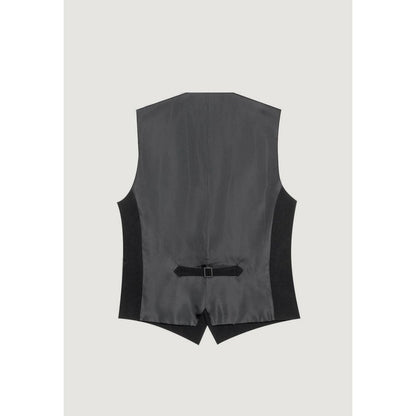 Antony Morato Black Polyester Waistcoat – IT52 | XL par Antony Morato | Disponible sur Sandy Store ByNet