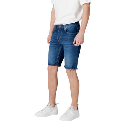 Antony Morato Blue Cotton Bermuda – W32 par Antony Morato | Disponible sur Sandy Store ByNet