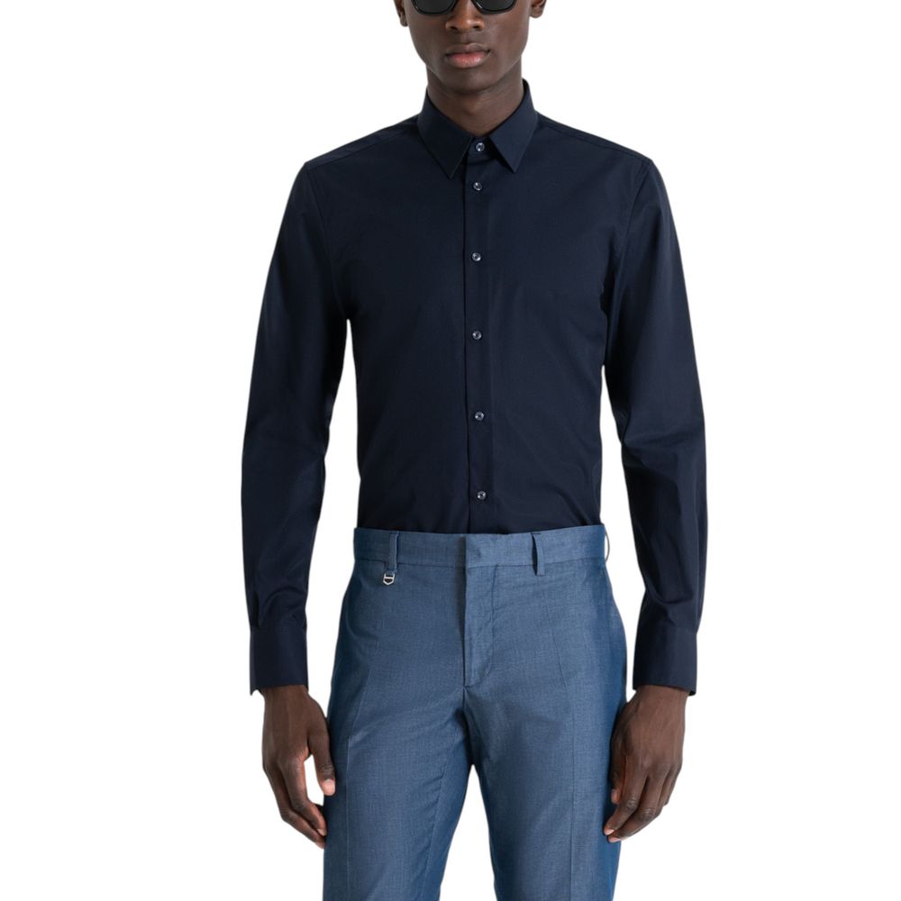 Antony Morato Blue Cotton Shirt – IT44 | XS par Antony Morato | Disponible sur Sandy Store ByNet