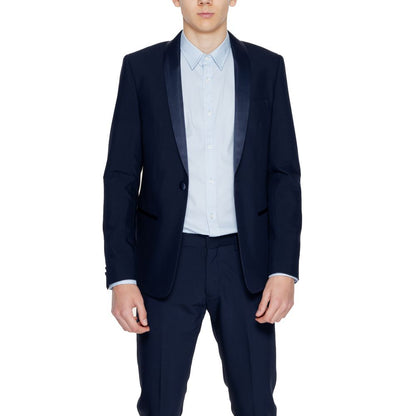 Antony Morato Blue Polyester Blazer – IT56 | 3XL par Antony Morato | Disponible sur Sandy Store ByNet