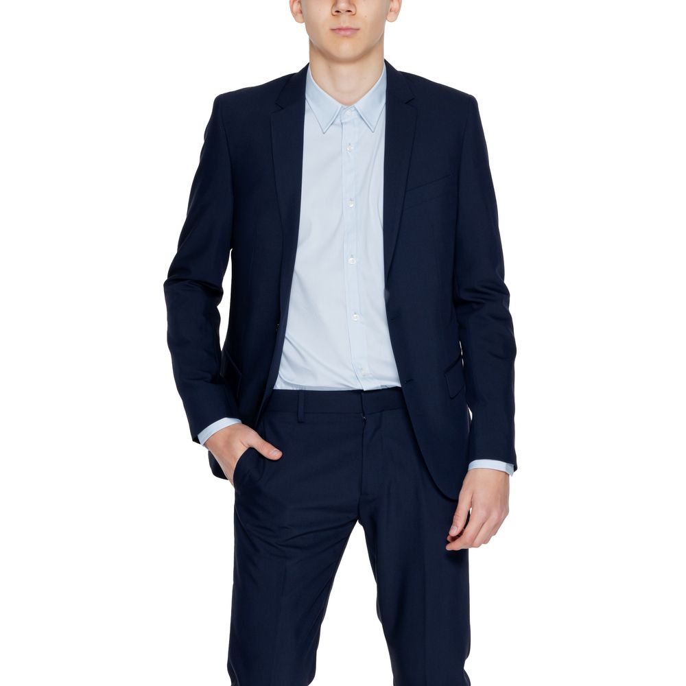 Antony Morato Blue Polyester Blazer – IT56 | 3XL par Antony Morato | Disponible sur Sandy Store ByNet
