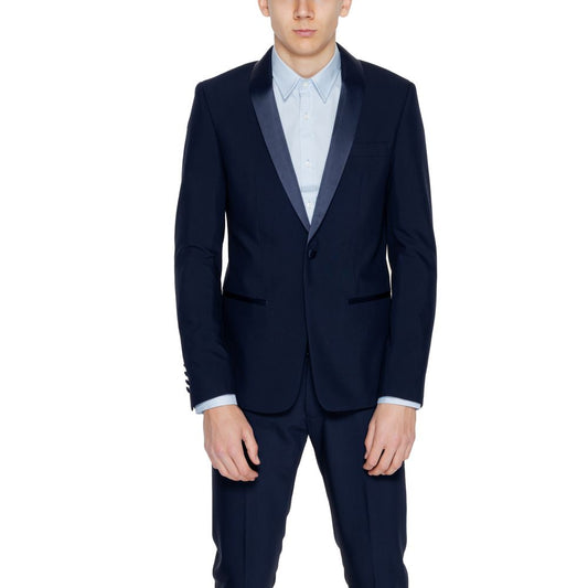 Antony Morato Blue Polyester Blazer – IT56 | 3XL par Antony Morato | Disponible sur Sandy Store ByNet