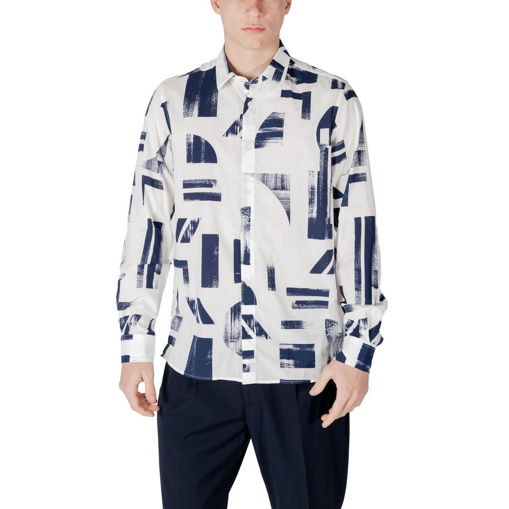 Antony Morato Blue Viscose Shirt – IT46 | S par Antony Morato | Disponible sur Sandy Store ByNet