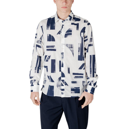 Antony Morato Blue Viscose Shirt – IT46 | S par Antony Morato | Disponible sur Sandy Store ByNet