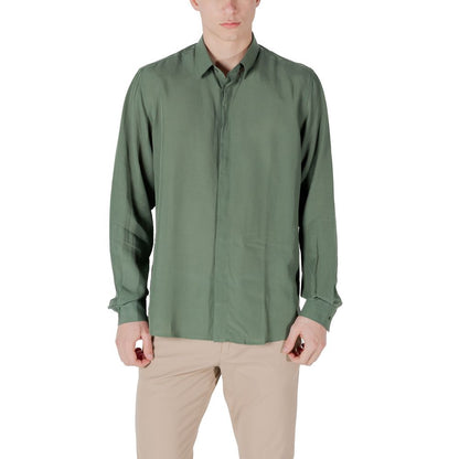 Antony Morato Green Lyocell Shirt – IT46 | S par Antony Morato | Disponible sur Sandy Store ByNet