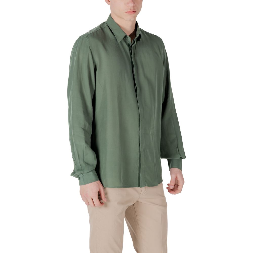 Antony Morato Green Lyocell Shirt – IT46 | S par Antony Morato | Disponible sur Sandy Store ByNet