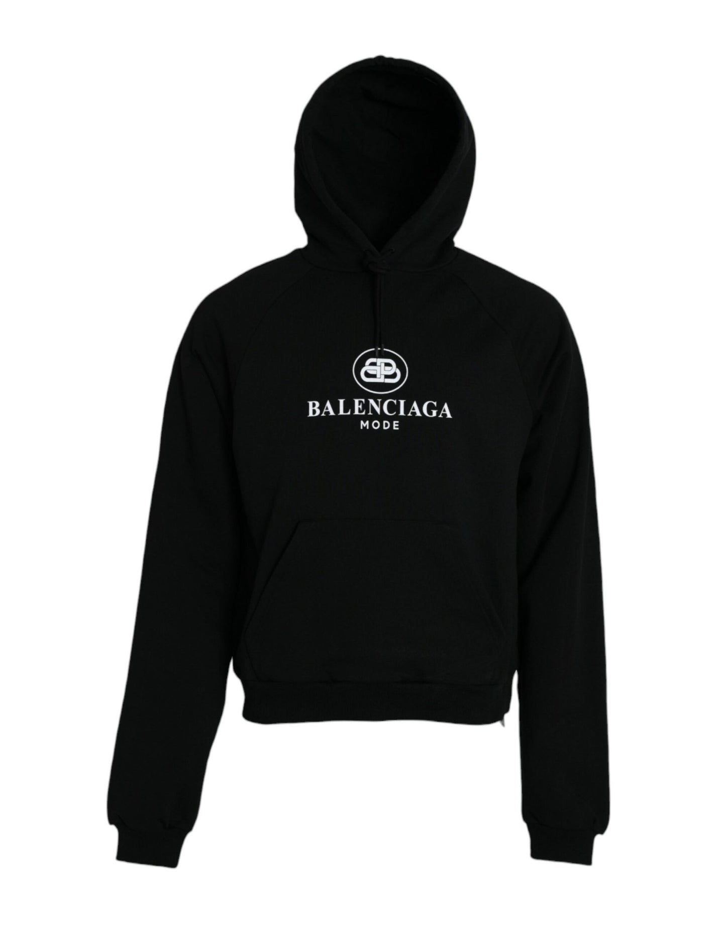 Balenciaga Black Cotton Logo Hooded Pullover Sweatshirt Sweater – XS par Balenciaga | Disponible sur Sandy Store ByNet