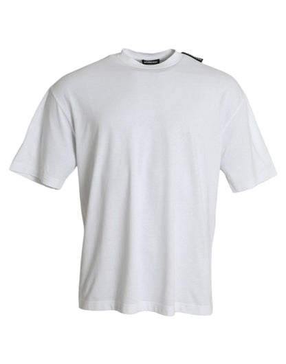 Balenciaga Off White Cotton Jersey Round Neck T-shirt - Sandy Store ByNet