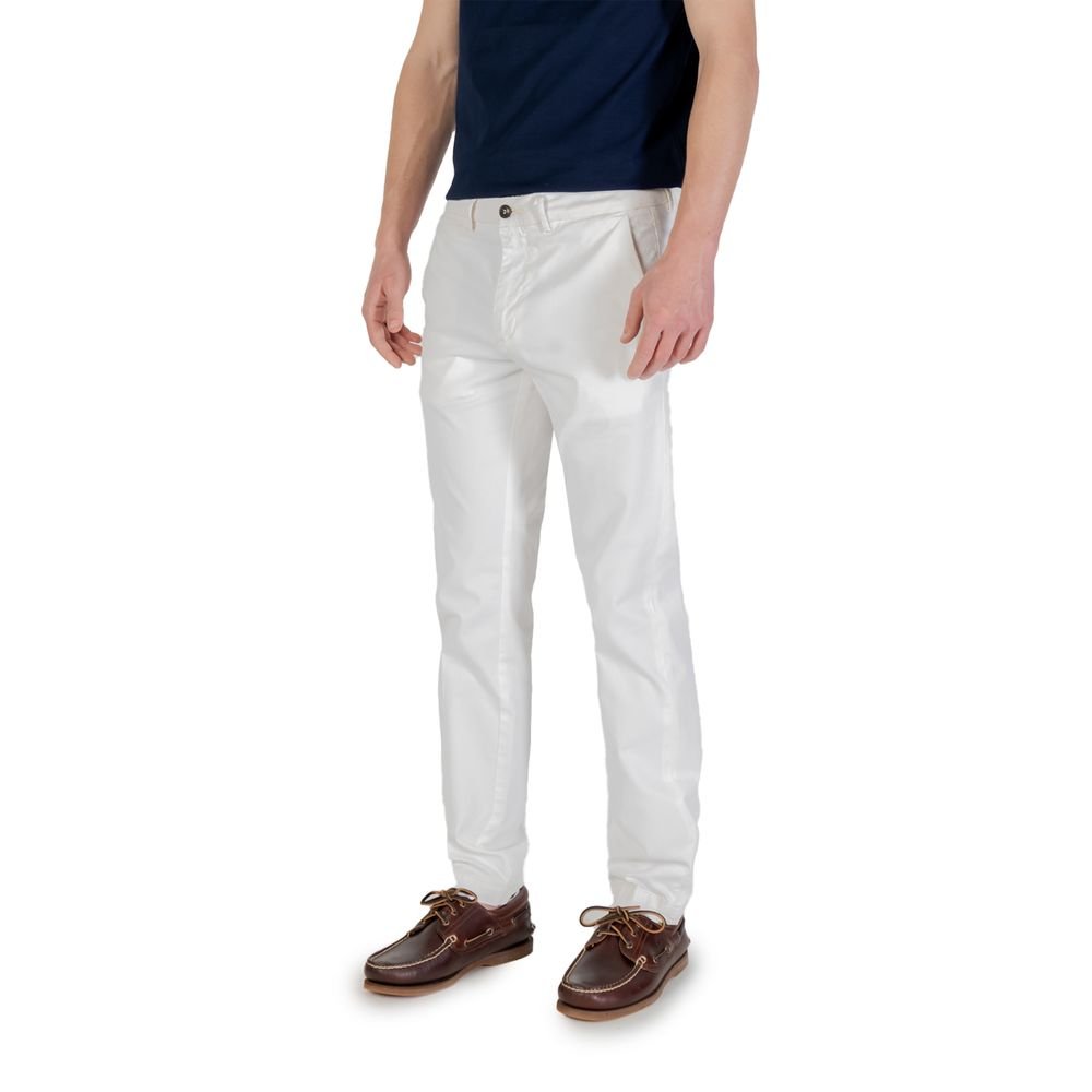 Borghese White Cotton Skinny Pant – IT52 | XL par Borghese | Disponible sur Sandy Store ByNet
