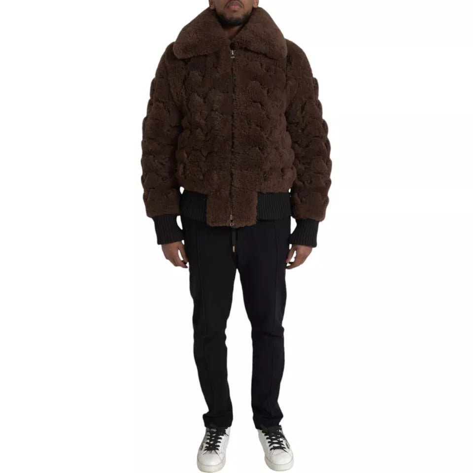 Bottega Veneta Brown Fur Lamb Shearling Coat Jacket – IT48 | M par Bottega Veneta | Disponible sur Sandy Store ByNet