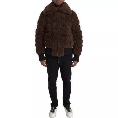 Bottega Veneta Brown Fur Lamb Shearling Coat Jacket – IT48 | M par Bottega Veneta | Disponible sur Sandy Store ByNet