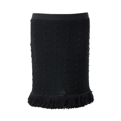 Bottega Veneta Elegant Black Cotton Skirt - Sandy Store ByNet