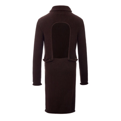 Bottega Veneta Elegant Viscose Brown Dress - Sandy Store ByNet