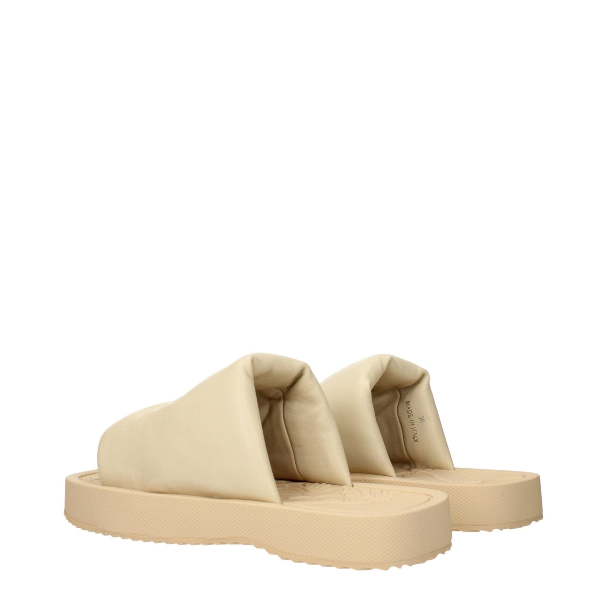 Burberry Beige Leather Slippers Sandals – EU36/US6 par Burberry | Disponible sur Sandy Store ByNet