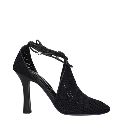 Burberry Black Fabric High Heel Pumps – EU36/US6 par Burberry | Disponible sur Sandy Store ByNet