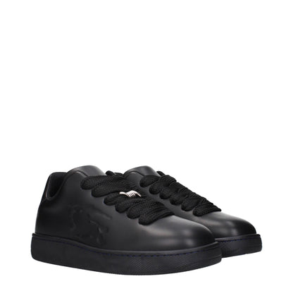 Burberry Black Leather Low Tops – EU40/US7 par Burberry | Disponible sur Sandy Store ByNet