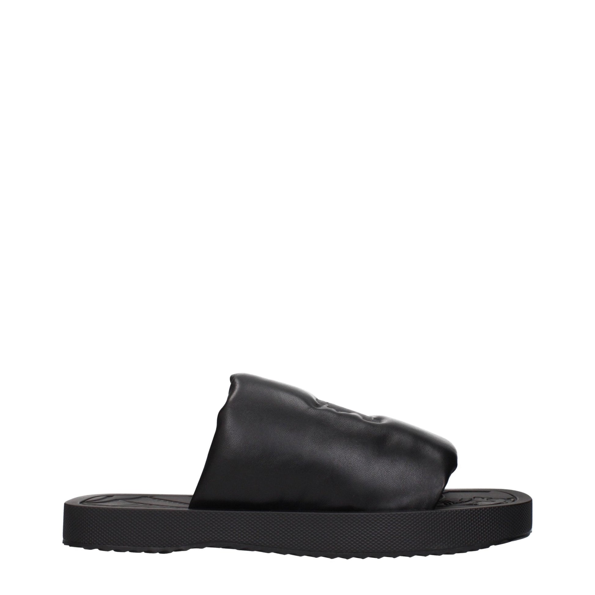 Burberry Black Leather Slippers Sandals – EU43/US10 par Burberry | Disponible sur Sandy Store ByNet