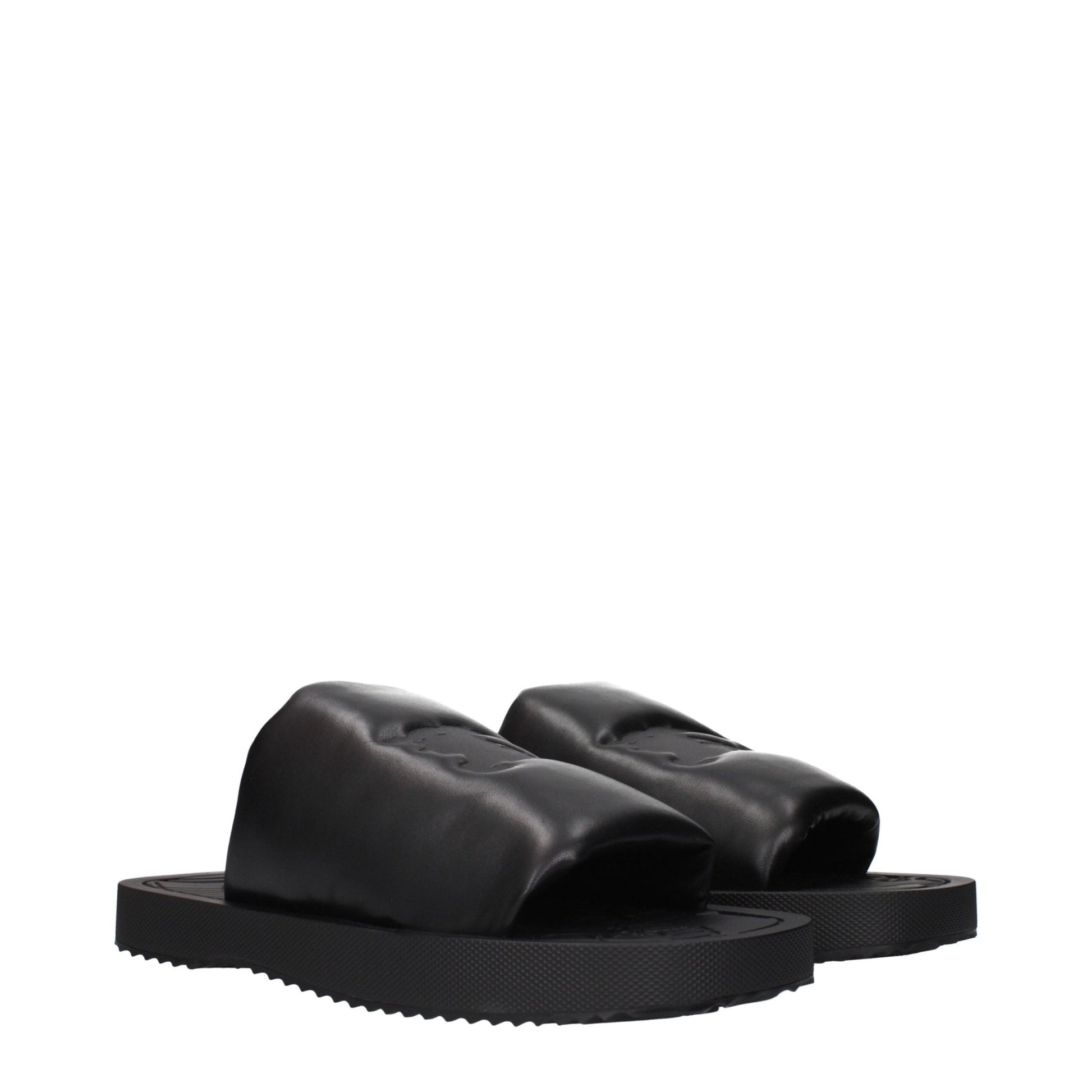 Burberry Black Leather Slippers Sandals – EU43/US10 par Burberry | Disponible sur Sandy Store ByNet